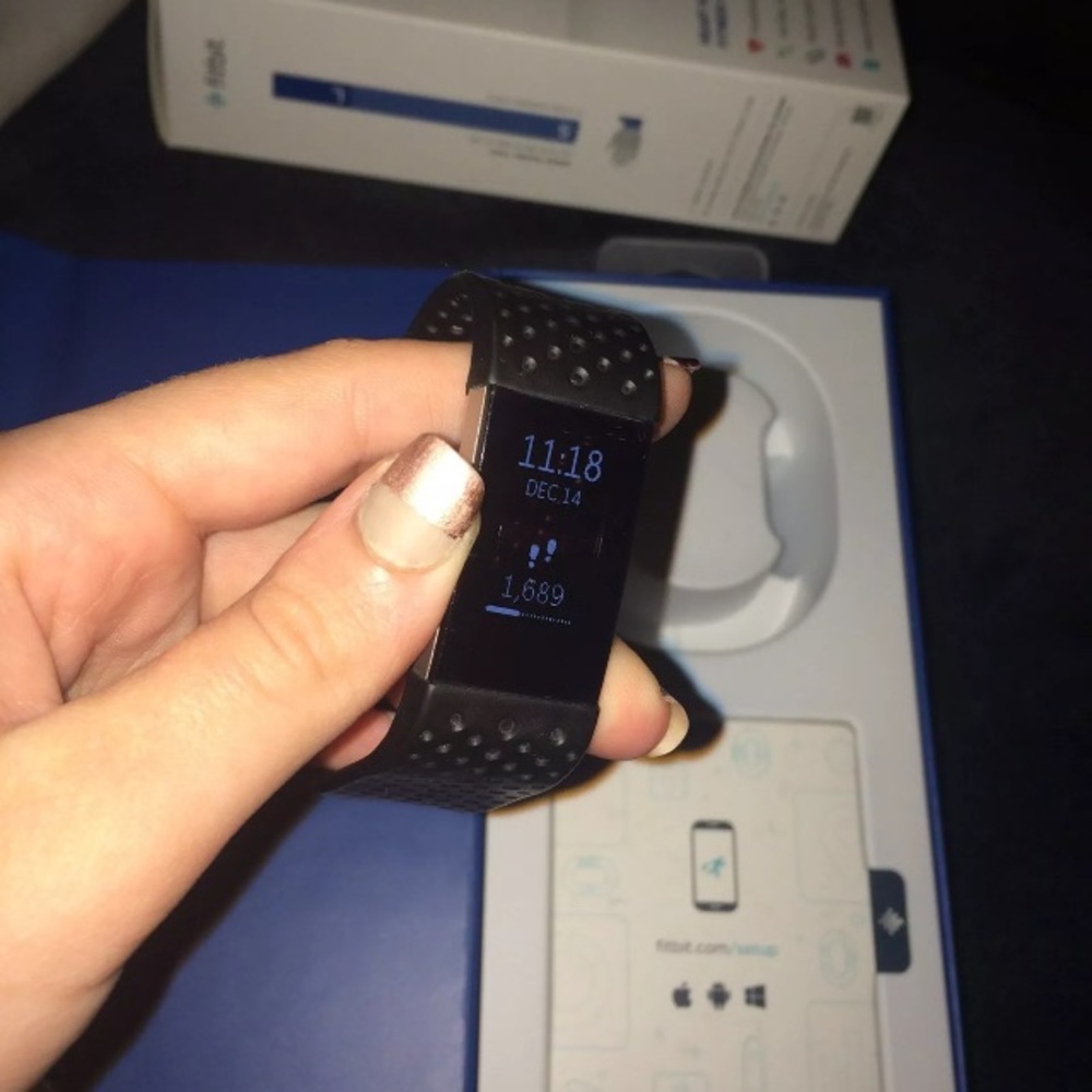 Like New Fitbit Charge 2 (Small, Black Sport Band)